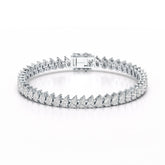 11.75 CT Pear Lab Grown Diamond Tennis Bracelet